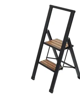 Taburetky WENKO 50482100 - Schodíky ALU-DESIGN 44x101 cm čierne 50482100