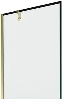 Sprchové dvere MEXEN/S - Next vaňová zástena FIX 80 x 150, čierna dekor, zlatá 895-080-000-00-70-50