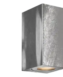 Svietidlá Nordlux - Vonkajšie nástenné svietidlo CANTO 2xGU10/28W/230V IP44 strieborné 49731031