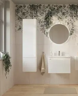 Kúpeľňový nábytok Kúpeľňová skrinka vysoká Naturel Ancona 40x157x20 cm biela lesklá ANCONAV40DVB ANCONAV40DVB
