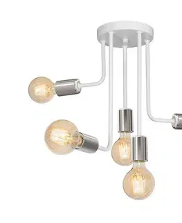Svietidlá  Luster na tyči CANDELA 5xE27/15W/230V biela 7682