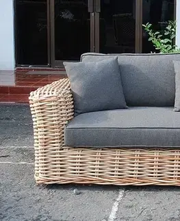Záhradné stoličky a kreslá DEOKORK Ratanová pohovka MORELA