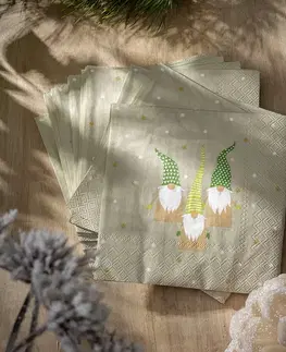 Stojany a držiaky na servítky Vianočné obrúsky Gnomes 20 szt.