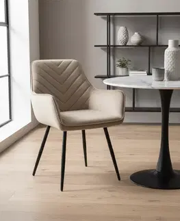 Kuchynské a jedálenské stoličky Signal Jedálenská stolička FIG VELVET | béžová