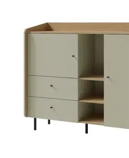 Komody Meblar  Komoda ALESSIO AE08 | zelená