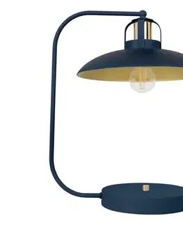 Lampy  Stolná lampa FELIX 1xE27/60W/230V modrá MLP7716
