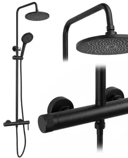 Kúpeľňové batérie REA REA - Sprchový set Rivo Black REA-P9499