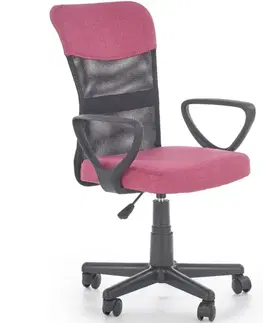 Otočné kreslá Kancelárske kreslo Timmy Ružová/Šedá