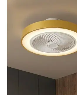 Ventilátory BRILAGI - LED stmievateľné svietidlo s látorom LED/38W/230V pr. 50 cm zlaté + diaľkové ovládanie WF-OSD-044-GLD
