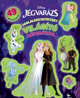 Pre deti a mládež - ostatné Foglalkoztatófüzet világító matricákkal - Jégvarázs - 49 menő matricával!