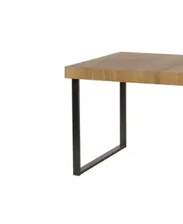 Jedálenské stoly MAGNOLIA 40 rozkladací jedálenský stôl, dub rustikal/čierna