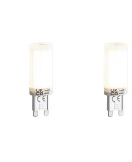 LED osvetlenie Sada 2ks stmievateľných LED žiaroviek G9 s 3-stupňovým stmievaním, opálové, 4,5W, 500lm, 4000K