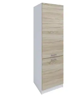 Kuchynské dolné skrinky KONDELA Fabiana S-60/210 potravinová skriňa dub sonoma / biela