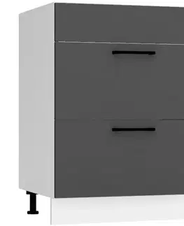 Kuchynské skrinky stojace Kuchynská skrinka Max D60pc S/2 Zasl šedá
