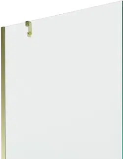 Sprchové dvere MEXEN/S - Next vaňová zástena FIX 90x150, transparent, zlatá 895-090-000-00-00-50