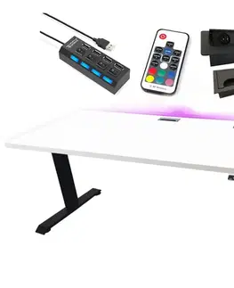 Písacie stoly Písací Stôl Top Elektr. Čierna 120x60x3,6 Model 3