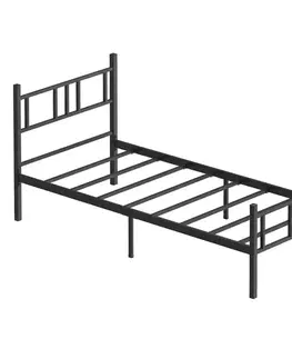 Postele Rám jednolôžkovej postele Akın - Black 90x190