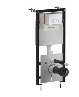 Záchody OMNIRES - Set: STRONGFRAME podomietkový rám ECO + STEEL-R45 nerez tlačidlo, chróm lesk STFWCECO1R45-RCR