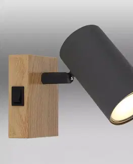 Lampy do obývačky Nástenná lampa 57911-1G grafit K