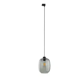 Svietidlá  Luster na lanku do 3-fáz. lištov. systému ELIO 1xE27/15W/230V čierna/dymová čierna 10683