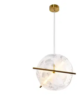Svietidlá  LED Luster na lanku RELAX LED/15W/230V zlatý/biely 31-50816