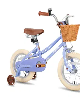 Bicykle Detský bicykel Joystar Retro 14" s košíkom • 92-120 cm fialová