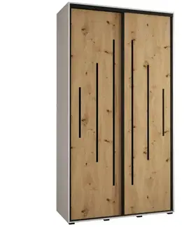 Šatníkové skrine Skriňa 45 Canaris 12 130 biela/artisan/čierna