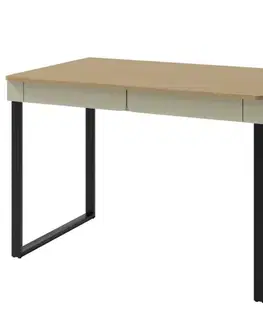 Písacie stoly Písací Stôl Luca LC11 eukalyptus/dub baltic