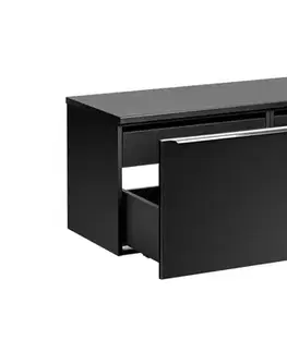 Nábytok ArtCom Kúpeľňová skrinka s doskou SANTA FE Black D120/1 | 120 cm