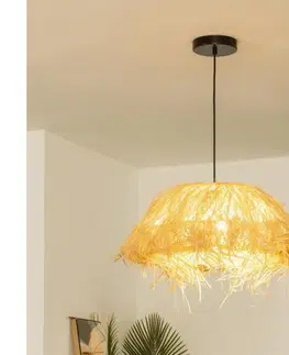 Svietidlá BRILAGI - LED luster na lanku CERIA BOHO 1xE27/40W/230V, priemer 40 cm, rafia BG3987+EG781148