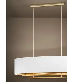 Svietidlá Eglo 390182 - Luster na lanku PINETARA 4xE27/40W/230V biela/zlatá 390182