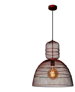 Svietidlá Lucide 78395/01/43 - Luster na lanku GASSET 1xE27/60W/230V hnedá 78395/01/43