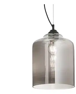 Svietidlá Ideal Lux - Luster na lanku BISTRO 1xE27/60W/230V pr. 24 cm dymová 112312