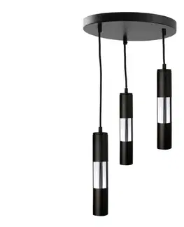 Svietidlá  Luster na lanku MAGNUMA 3xGU10/50W/230V čierna/lesklý chróm 1262/22