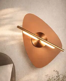 Nástenné svetlá RELAX lampa kinkiet mosiężny 5W LED 3000K klosz bursztynowy
