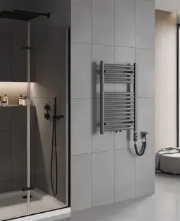 Radiátory do kúpeľne MEXEN/S - Hades radiátor + vykurovacia tyč 800 x 500 mm, 600 W, antracit W104-0800-500-2600-66