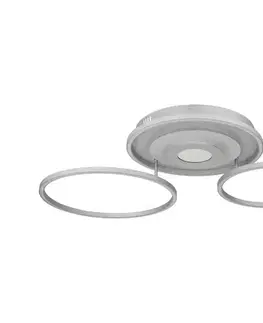 Svietidlá Globo 67824-40 - LED stmievateľné stropné svietidlo MILES 40W/230V 57x99,2 cm strieborné+DO 67824-40