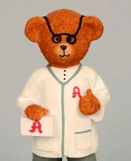 Sošky, figurky - zvieratá MAKRO - Medveď doktor 20cm