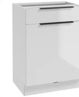 Kuchynské skrinky stojace Kuchynská skrinka Basti B60 60x84x49 1D2S biela