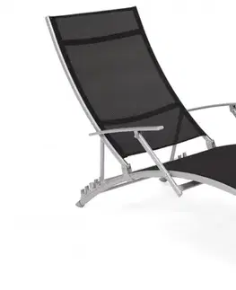 Záhradné lehátka Záhradné ležadlo oceľ / textil