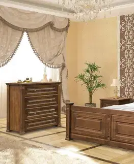 Nočné stolíky LUXURY drevený nočný stolík, orech