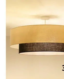 Svietidlá BRILAGI - LED prisadený luster BOHO STYLE 3×E27/15W/230V, priemer 80 cm, krémová/hnedá 8590828028024
