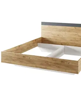 Postele KONDELA Gabriela 160 posteľový rám dub artisan / grafit