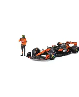 Autíčka a dopravné prostriedky BBurago Bburago Formula 1 McLaren MCL39 č. 4 Lando Norris s figúrkou jazdca – mierka 1:24