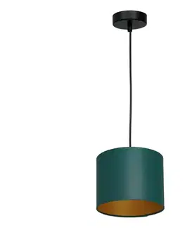 Svietidlá  Luster na lanku ARDEN 1xE27/60W/230V pr. 18 cm zelená/zlatá 3547