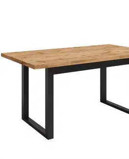 Jedálenské stoly Stôl Max Dub Wotan / Čierna Mat 160x90