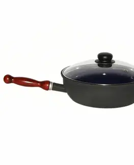 Panvice Sfinx Smaltovaná panvica s pokrievkou a dreveným držadlom BSE, 26 cm, 2,8 l