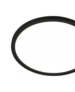 Svietidlá Briloner - LED kúpeľňové stropné svietidlo s pohybovým senzorom MOVE LED/18W/230V IP44 priemer 29 cm čierne 7525415