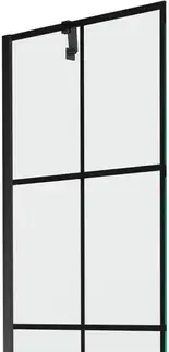 Sprchové dvere MEXEN/S - Next vaňová zástena FIX 60 x 150, čierna dekor, čierna 895-060-000-00-77-70