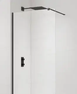 Sprchové dvere Sprchová zástena Walk-in 130 cm SAT PVD Gun metal SATBWI130PRGM SATBWI130PRGM